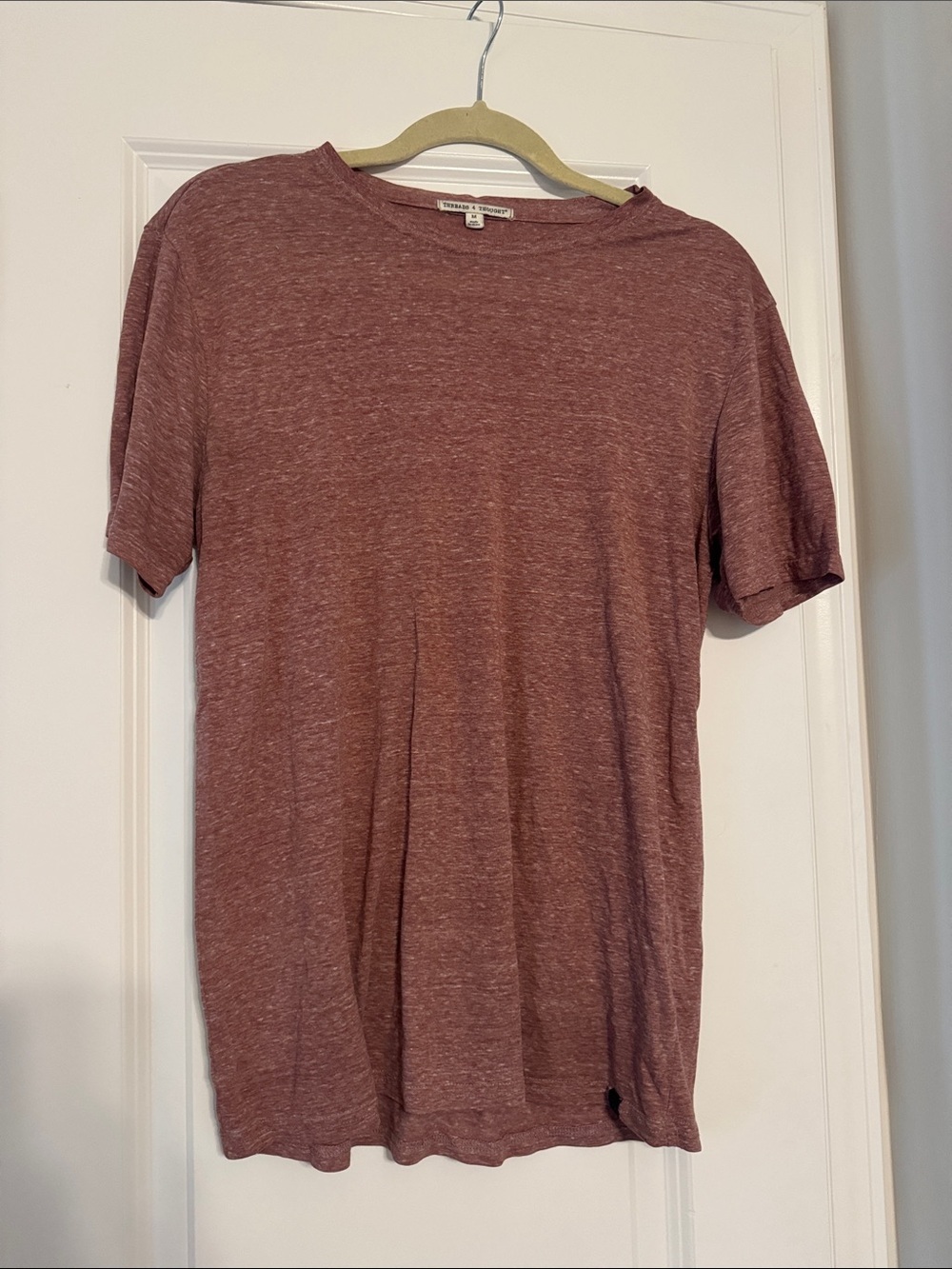 Thread 4 Thoughts Men's Short Sleeve Crewneck Tee in Heathered Rust